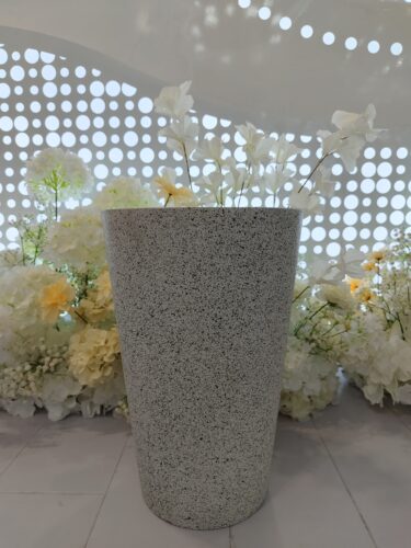 Craft E - Imitation Marble -Dots Spraying - FlowerPlantPots (1)