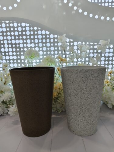 Craft E - Imitation Marble -Dots Spraying - FlowerPlantPots (2)